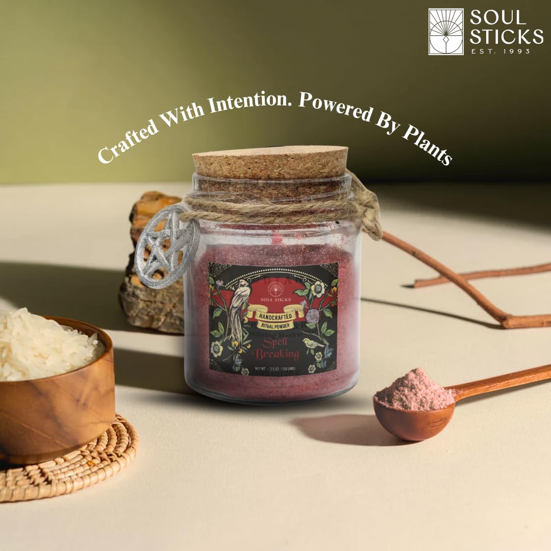 Soul Sticks Aura Cleansing Ritual Powder – Natural Herbs for Energy Clearing, Spiritual Detox, Witchcraft Rituals, Wiccan Cleansing, Negative Energy Removal, Healing Spells (Aura Cleansing)