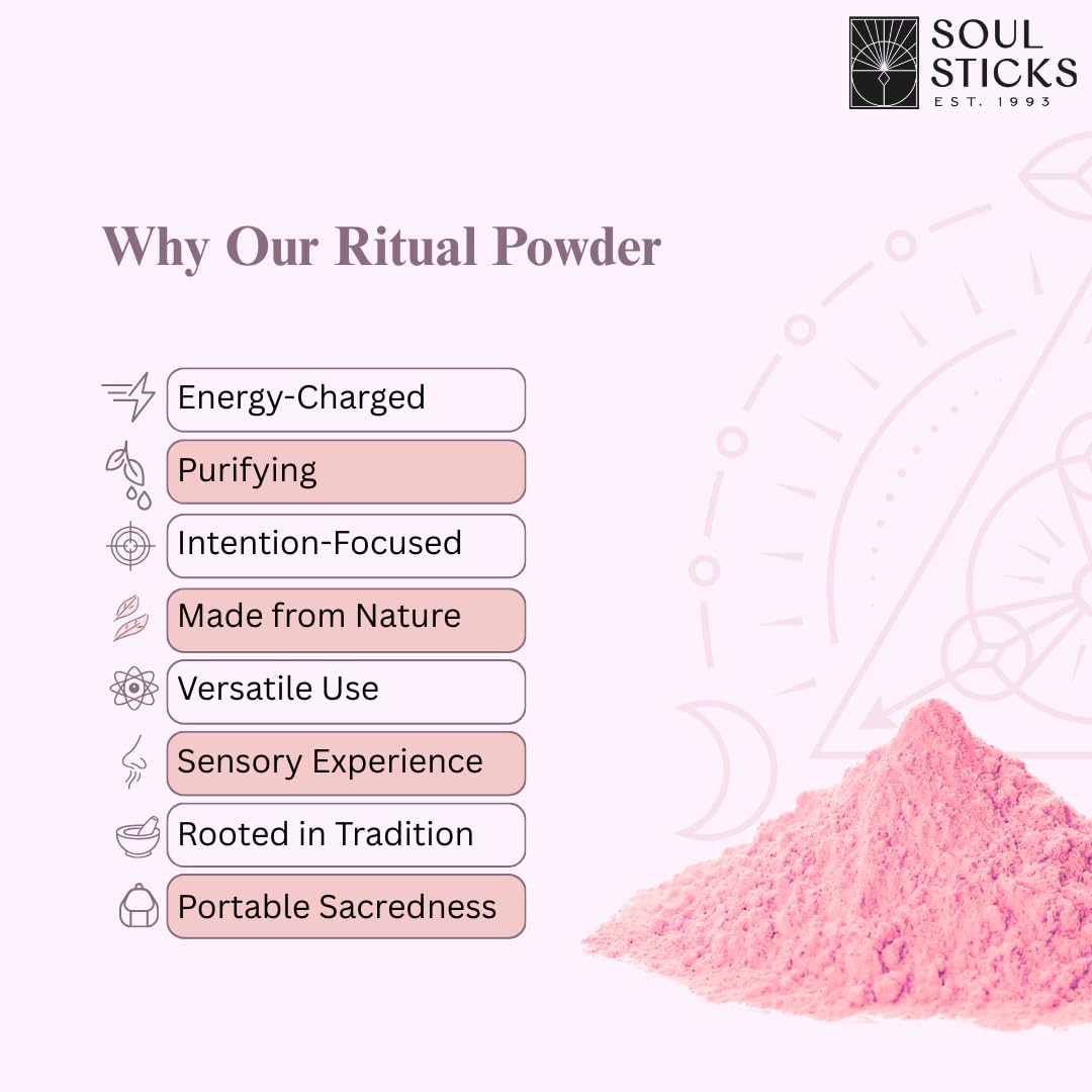 Soul Sticks Aura Cleansing Ritual Powder – Natural Herbs for Energy Clearing, Spiritual Detox, Witchcraft Rituals, Wiccan Cleansing, Negative Energy Removal, Healing Spells (Aura Cleansing)
