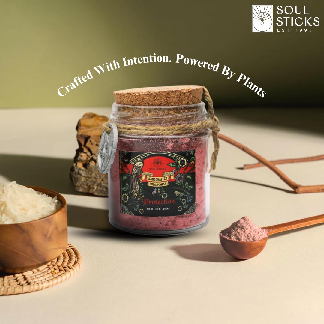 Soul Sticks Aura Cleansing Ritual Powder – Natural Herbs for Energy Clearing, Spiritual Detox, Witchcraft Rituals, Wiccan Cleansing, Negative Energy Removal, Healing Spells (Aura Cleansing)