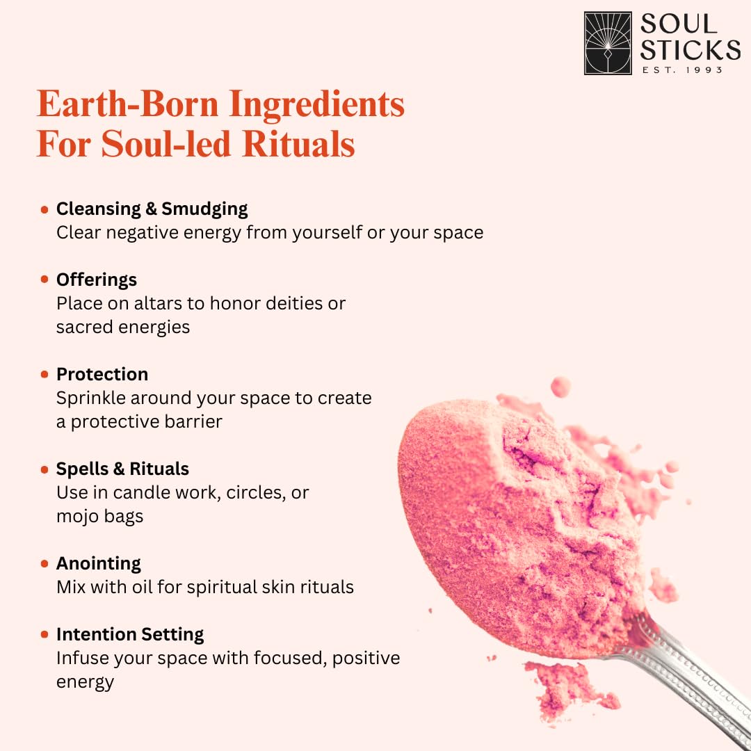 Soul Sticks Aura Cleansing Ritual Powder – Natural Herbs for Energy Clearing, Spiritual Detox, Witchcraft Rituals, Wiccan Cleansing, Negative Energy Removal, Healing Spells (Aura Cleansing)