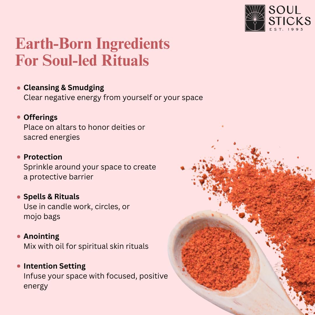 Soul Sticks Aura Cleansing Ritual Powder – Natural Herbs for Energy Clearing, Spiritual Detox, Witchcraft Rituals, Wiccan Cleansing, Negative Energy Removal, Healing Spells (Aura Cleansing)