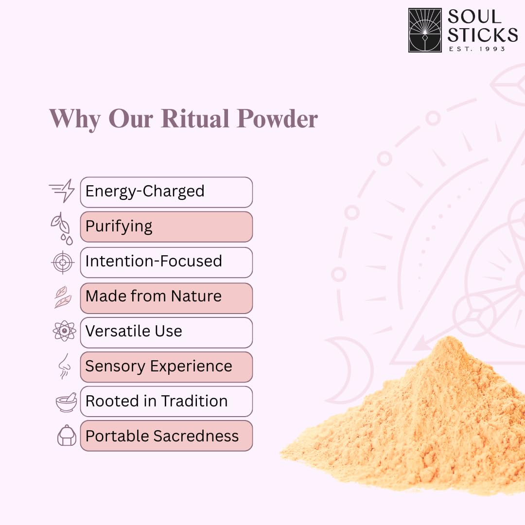 Soul Sticks Aura Cleansing Ritual Powder – Natural Herbs for Energy Clearing, Spiritual Detox, Witchcraft Rituals, Wiccan Cleansing, Negative Energy Removal, Healing Spells (Aura Cleansing)