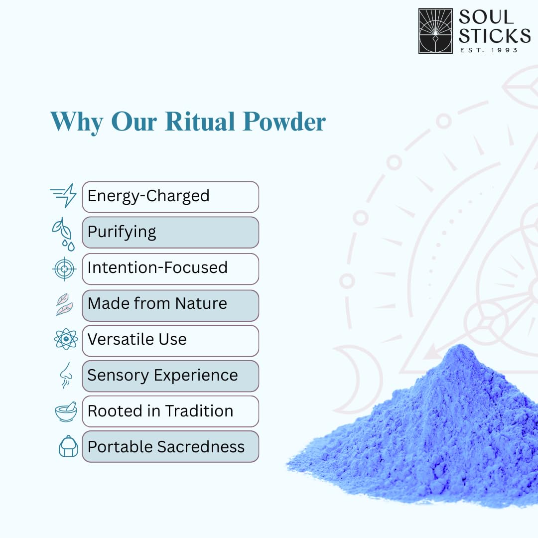 Soul Sticks Aura Cleansing Ritual Powder – Natural Herbs for Energy Clearing, Spiritual Detox, Witchcraft Rituals, Wiccan Cleansing, Negative Energy Removal, Healing Spells (Aura Cleansing)