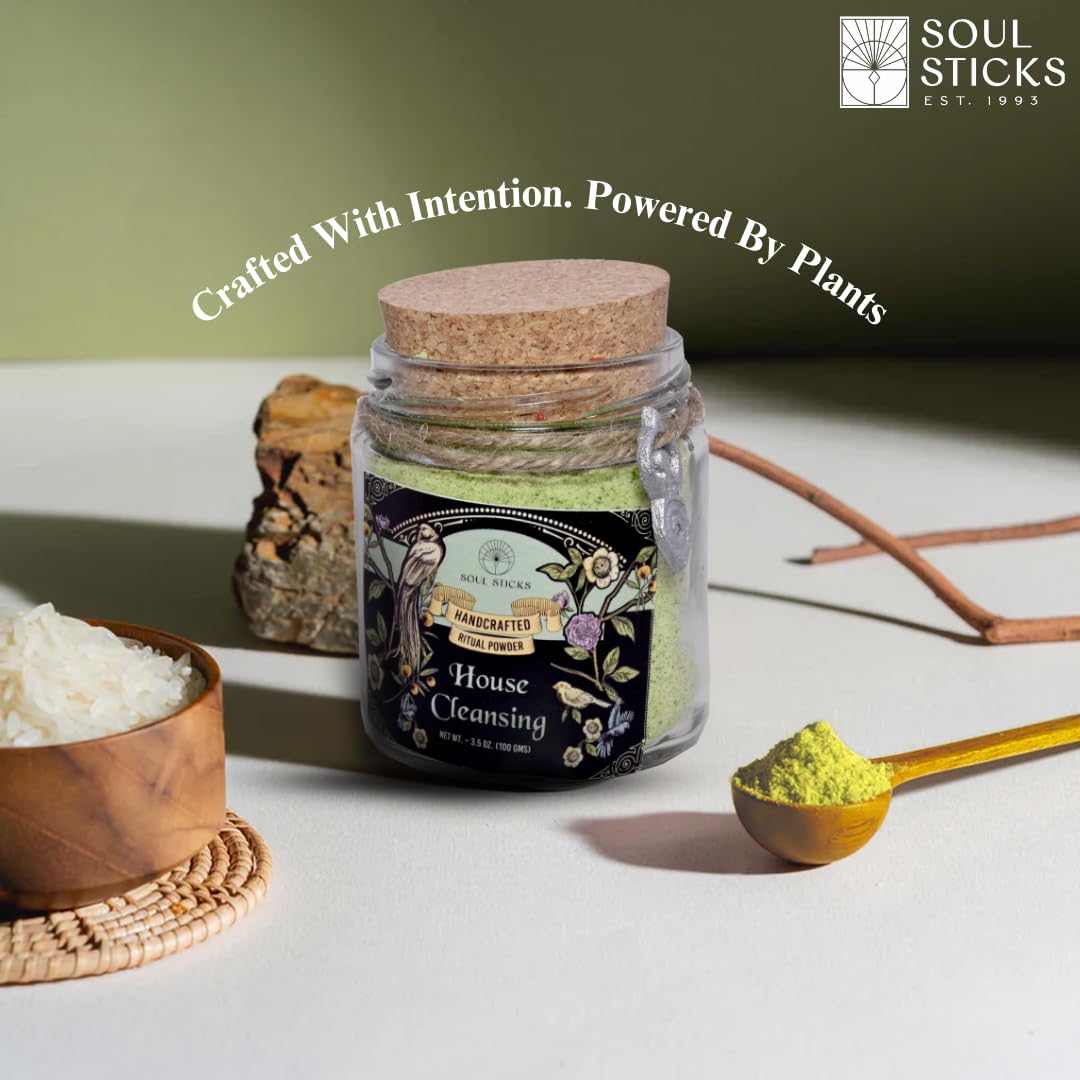 Soul Sticks Aura Cleansing Ritual Powder – Natural Herbs for Energy Clearing, Spiritual Detox, Witchcraft Rituals, Wiccan Cleansing, Negative Energy Removal, Healing Spells (Aura Cleansing)