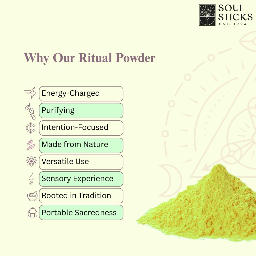 Soul Sticks Aura Cleansing Ritual Powder – Natural Herbs for Energy Clearing, Spiritual Detox, Witchcraft Rituals, Wiccan Cleansing, Negative Energy Removal, Healing Spells (Aura Cleansing)