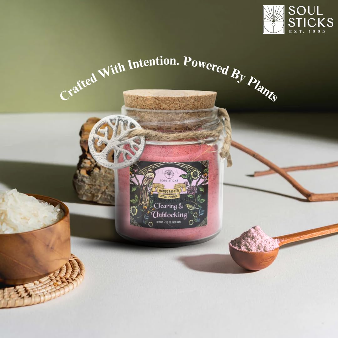 Soul Sticks Aura Cleansing Ritual Powder – Natural Herbs for Energy Clearing, Spiritual Detox, Witchcraft Rituals, Wiccan Cleansing, Negative Energy Removal, Healing Spells (Aura Cleansing)