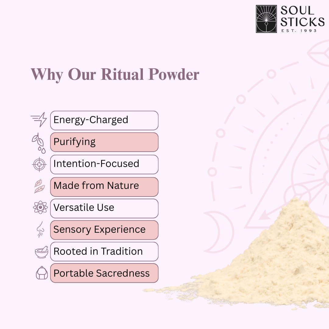 Soul Sticks Aura Cleansing Ritual Powder – Natural Herbs for Energy Clearing, Spiritual Detox, Witchcraft Rituals, Wiccan Cleansing, Negative Energy Removal, Healing Spells (Aura Cleansing)