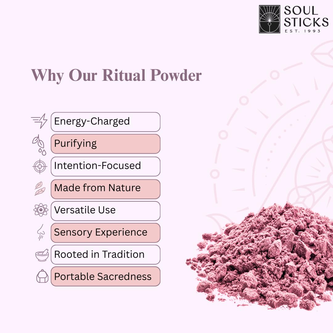 Soul Sticks Aura Cleansing Ritual Powder – Natural Herbs for Energy Clearing, Spiritual Detox, Witchcraft Rituals, Wiccan Cleansing, Negative Energy Removal, Healing Spells (Aura Cleansing)