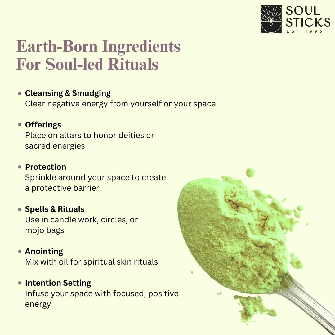 Soul Sticks Aura Cleansing Ritual Powder – Natural Herbs for Energy Clearing, Spiritual Detox, Witchcraft Rituals, Wiccan Cleansing, Negative Energy Removal, Healing Spells (Aura Cleansing)
