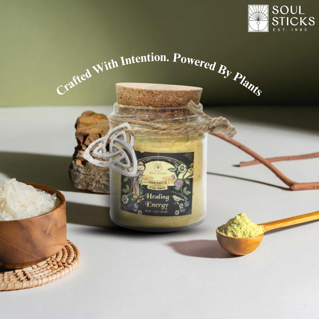 Soul Sticks Aura Cleansing Ritual Powder – Natural Herbs for Energy Clearing, Spiritual Detox, Witchcraft Rituals, Wiccan Cleansing, Negative Energy Removal, Healing Spells (Aura Cleansing)